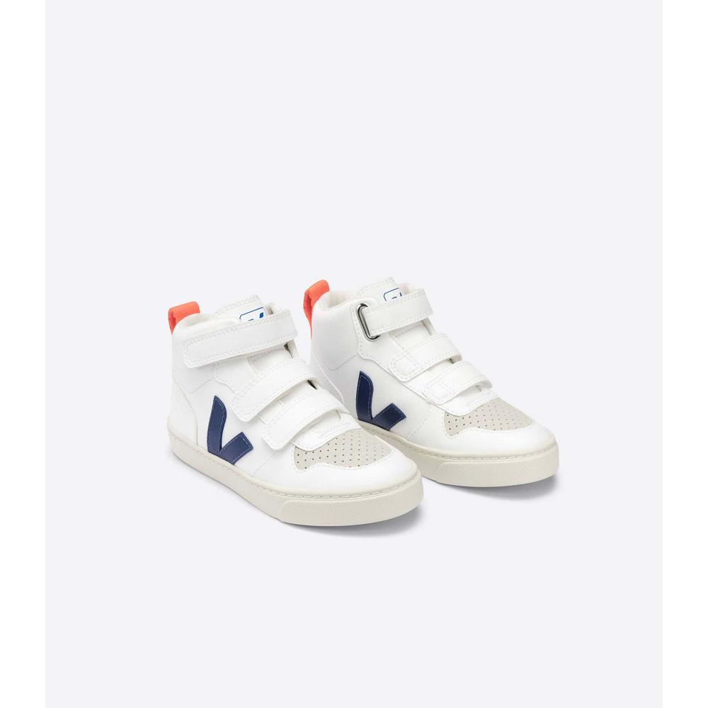 Veja V-10 MID CWL Schoenen Kinderen White/Blue/Orange | BE 796VRW